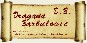Dragana Barbulović vizit kartica